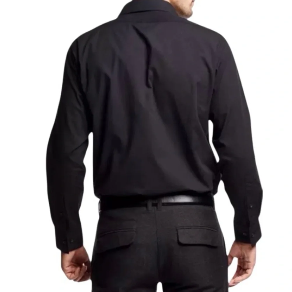 Beverly Hills Polo Club Men's Black Button-Up Shirt - Sz 2XLB (Big & Tall) NWOT!